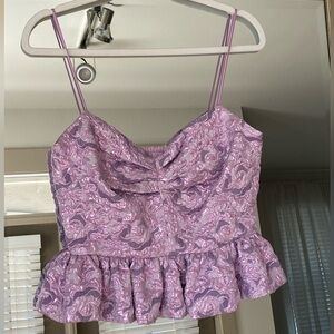 ZARA lilac cropped top